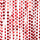 Red heart-shaped backdrop curtain for Valentine's Day, measuring 1m x 2.2m, perfect for festive photo opportunities.