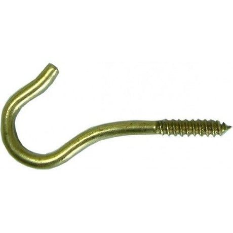 Brass Screw Hooks No. 1810, 6g x 2-1/16", durable and stylish design for versatile indoor and outdoor hanging needs.