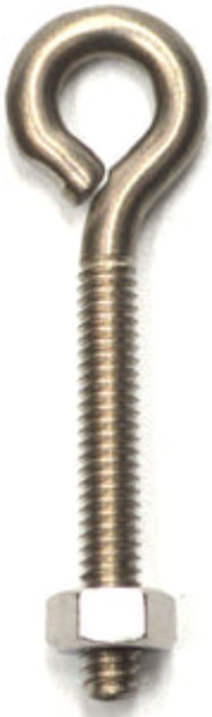 Eye Bolt & Nut - Stainless Steel #4S2SS 2 x 1/4 inch Hindley