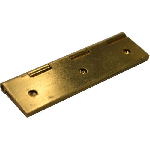 Polished brass 75mm butt hinge with fixed pin, ensuring durability, security, and elegance for various door applications.