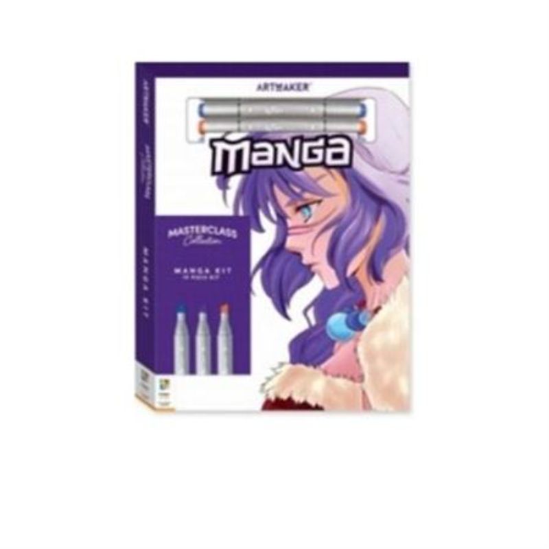 Manga Kit - Art Maker Masterclass: All-in-one art kit with tools, tips, and practice pages for creating vibrant manga illustrations.