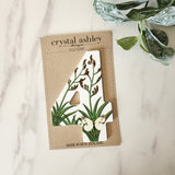 "Stylish NZ Floral 4 house number in 12cm white acrylic, perfect for adding curb appeal and easy to install."