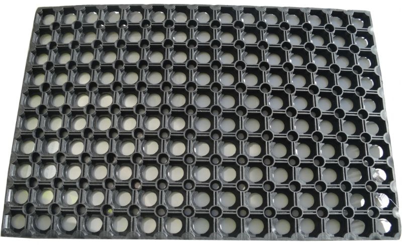 Door Mat - Large Rubber Hollow Rings (1000mm x 500mm)