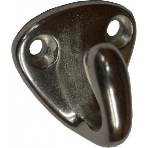 Heavy-duty stainless steel lashing/awning hook #S5373, 19x25x23mm, designed for securing tarps and covers in tough outdoor conditions.