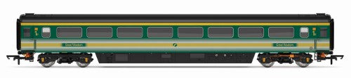 Hornby FGW Mk3 Trailer 1st 41131 model train in First Great Western livery, showcasing elegant design and historical significance.