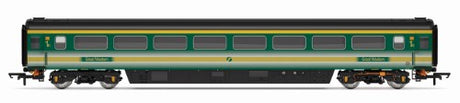 Hornby FGW Mk3 Trailer 1st 41131 model train in First Great Western livery, showcasing elegant design and historical significance.