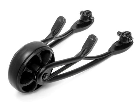 Savage Wheelie Bar Set for RC cars, featuring two durable wheels for enhanced stability during high-speed wheelies and stunts.