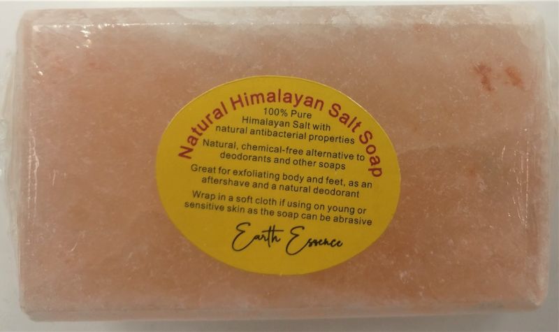 Himalayan Salt Soap (8.5cm) - natural antibacterial soap for exfoliating skin, deodorizing, and aftershave, eco-friendly and chemical-free.