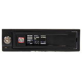 5.25in trayless hot swap mobile rack for 3.5in SATA drives, enabling quick data access and seamless drive management.