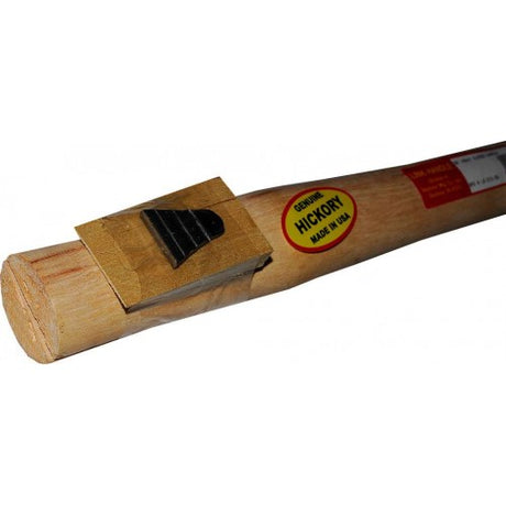 Durable 36" sledgehammer handle made from American hickory, fits larger eye sledgehammers up to 16 lbs for heavy-duty use.