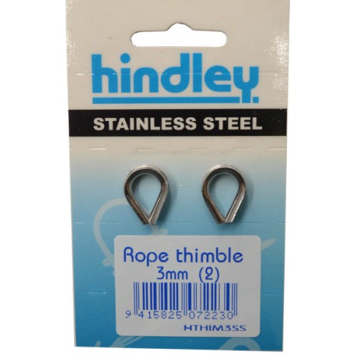 Stainless Rope Thimble 3mm   2 Per Card