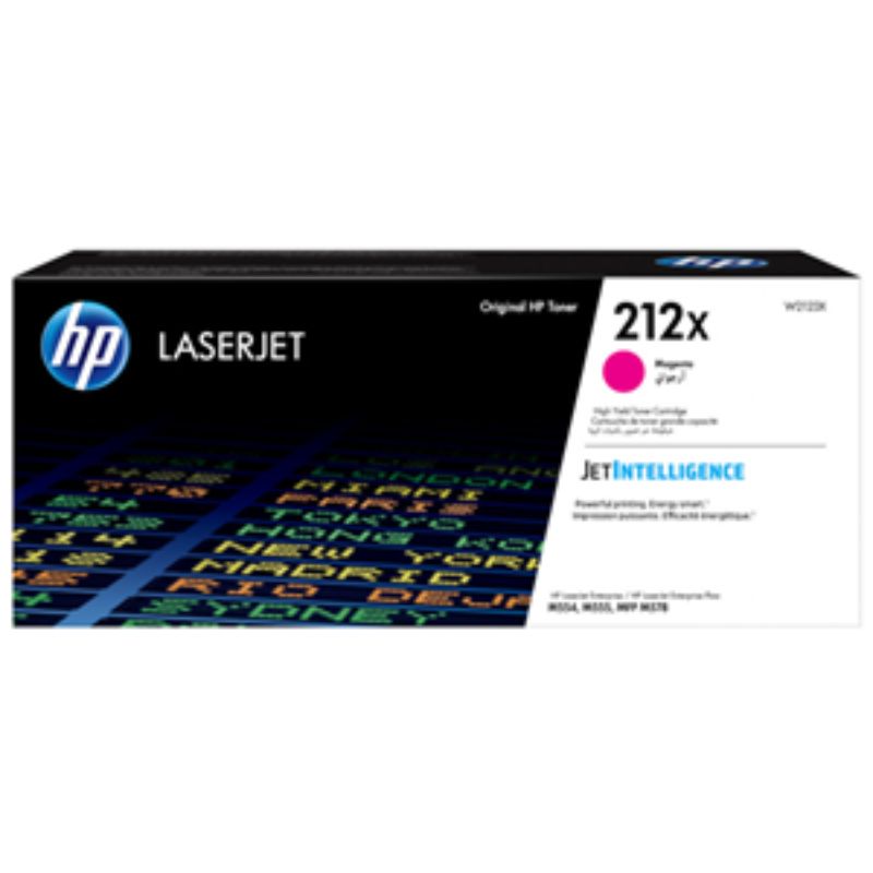 HP 212X High Yield Magenta Toner Cartridge for vibrant prints, up to 4,500 pages, compatible with select LaserJet printers.