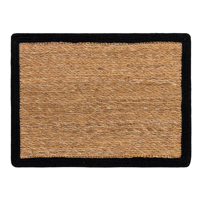 RECTANGLE PLACEMAT - JUTE WITH BLACK BORDER 40cm (Set of 3)