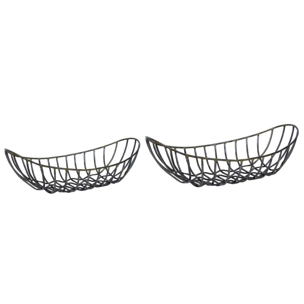 Set of 2 fruit bowls in small and large sizes, perfect for serving and displaying fresh fruits.