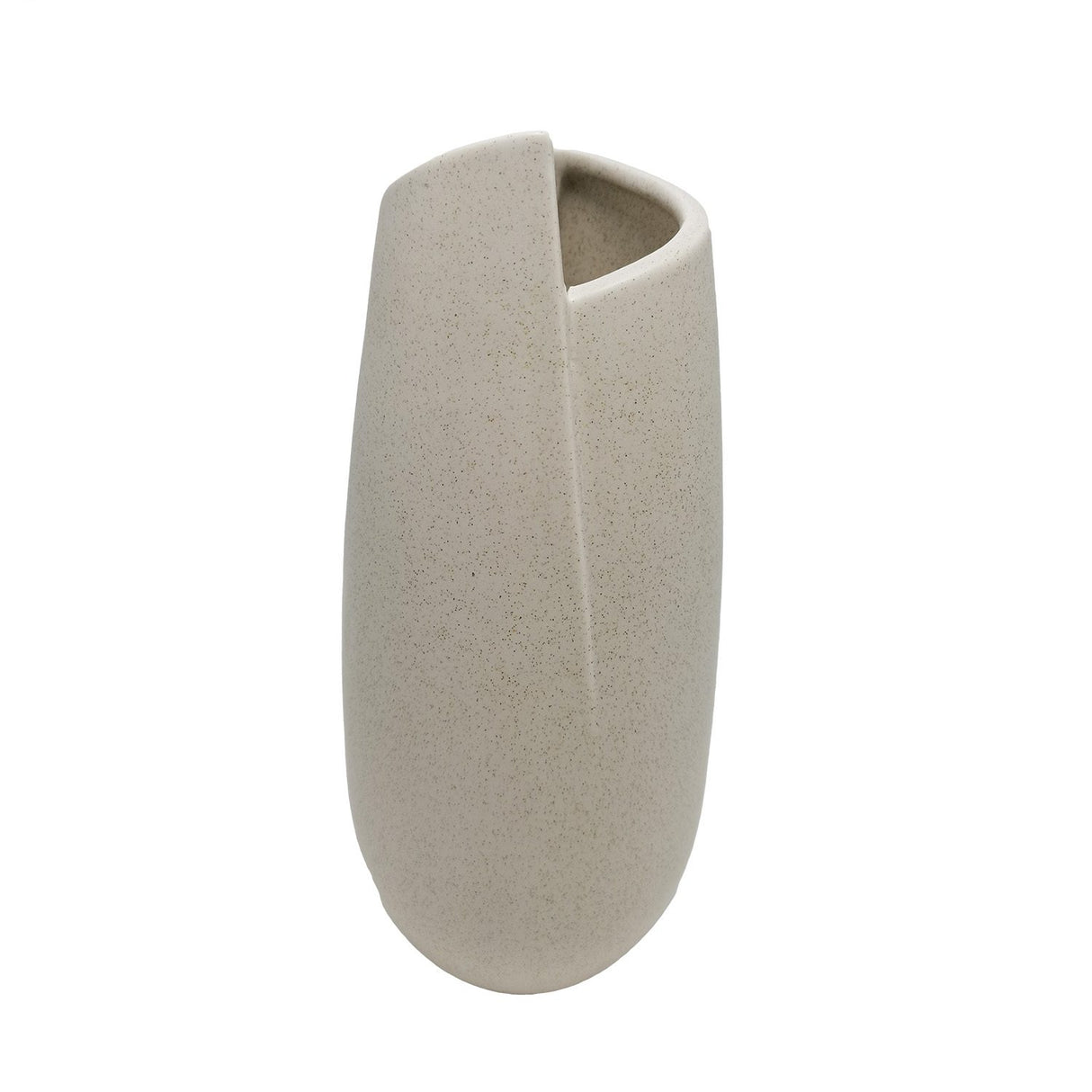 Elegant white porcelain vase measuring 10.5 x 10.5 x 23.5 cm, perfect for floral displays or chic home decor.