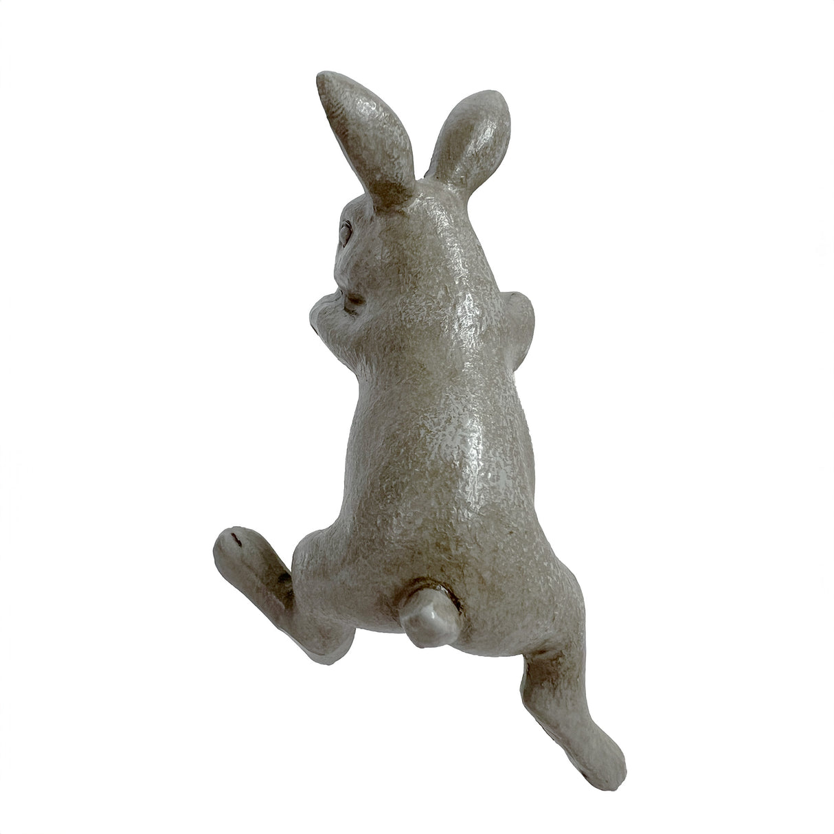 Charming grey rabbit ornament for hanging; perfect for home or office decor, made of durable resin. Dimensions 6x4.5x9.5 cm.