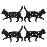 Cat-shaped iron hinges (12x10cm, set of 2 assorted) add whimsical style and functionality to your home decor.
