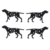 Whimsical dog-shaped door hinges, 12 x 7cm, set of 2 assorted designs for a charming home decor upgrade.
