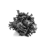 Black squishy spider toys clump together and crawl down walls, perfect for kids' parties and Halloween decor.