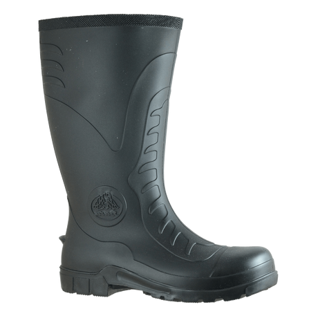 Bata Handyman Black PVC gumboots, 300mm height, waterproof, anti-slip sole, ideal for wet environments, size 6.