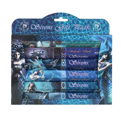 Anne Stokes Sirens Incense Gift Pack with six mystical scents in hexagonal packaging, perfect for relaxation and atmosphere.