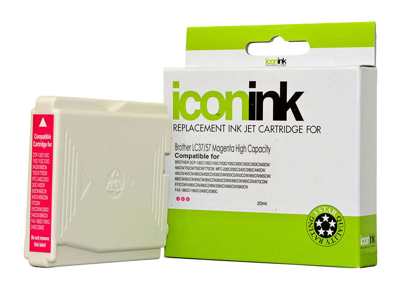 Icon Compatible with Brother LC37 LC57 Magenta Ink Cartridge