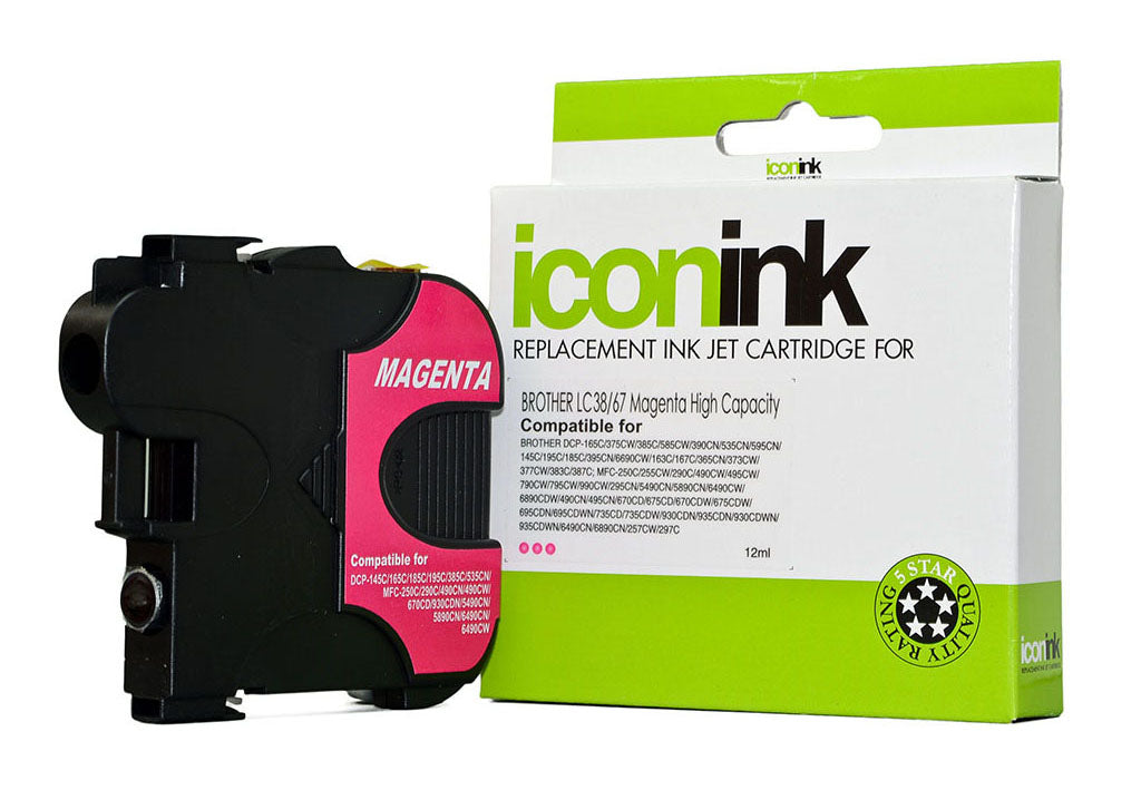 Icon Compatible with Brother LC38 LC67 Magenta Ink Cartridge