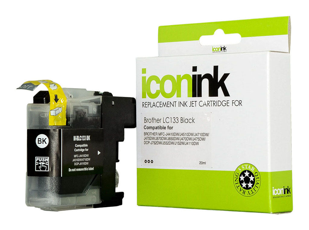 Icon Compatible with Brother LC133 Black Ink Cartridge