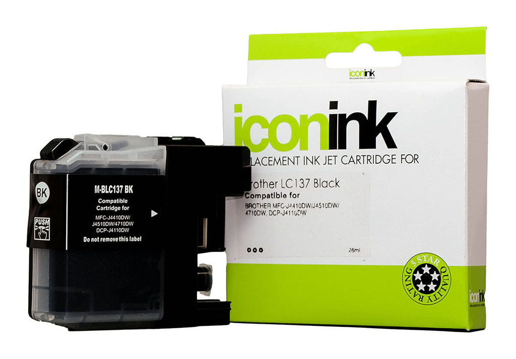 Icon Compatible with Brother LC137 Black Ink Cartridge