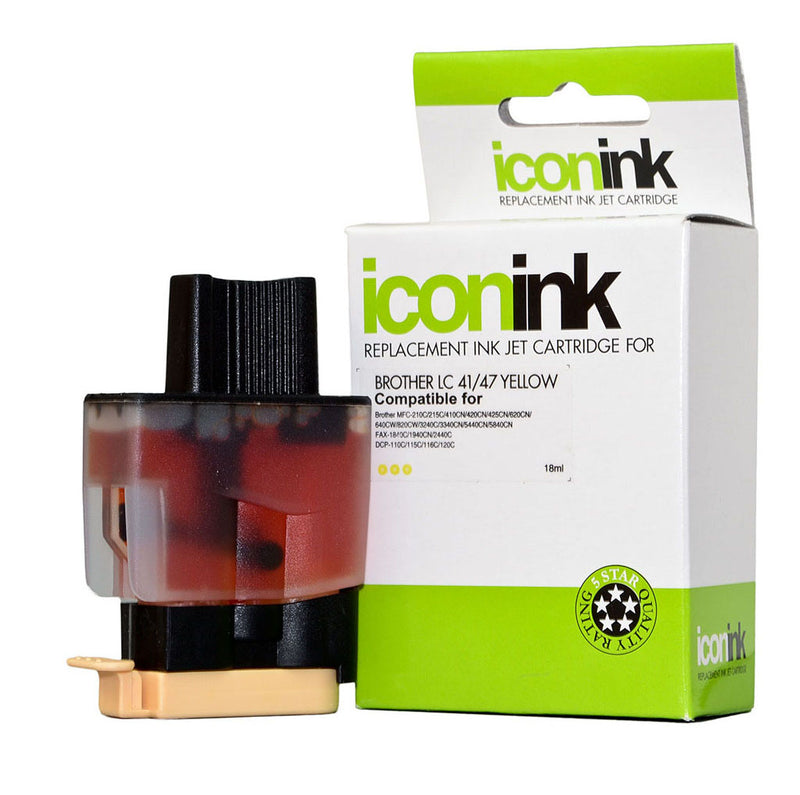 Icon Compatible with Brother LC47 Yellow Ink Cartridge