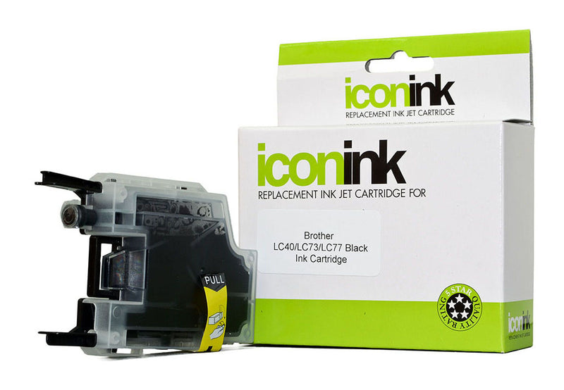 Icon Compatible with Brother LC77 LC73 LC40 Black Ink Cartridge