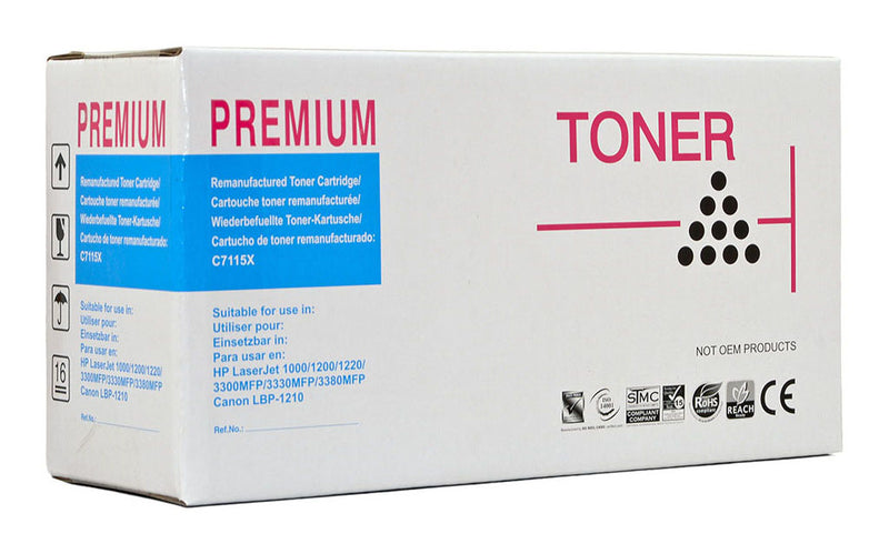 Icon Remanufactured HP C7115X/Canon EP25 Black Toner Cartridge