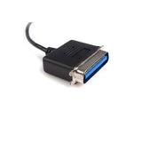 USB to Parallel Printer Adapter, 1.8m cable for connecting PCs to standard printers, fast data transfer, and plug-and-play design.