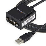 1 Port FTDI USB to Serial RS232 Adapter Cable with COM retention, connecting USB ports to RS232 devices for seamless communication.