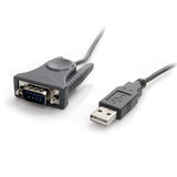 USB to RS232 DB9/DB25 Serial Adapter Cable connects legacy serial devices to modern computers via USB, with 3-foot length included.