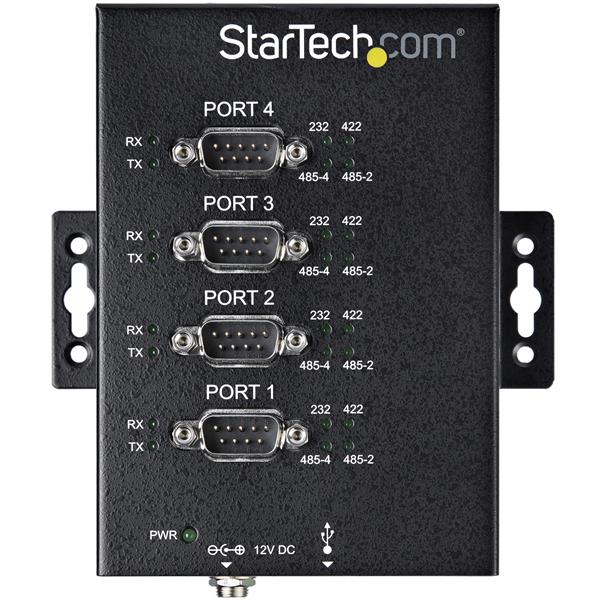 4 Port Serial Hub Adapter with USB connectivity for RS232/RS485/RS422, ideal for connecting multiple serial devices.