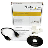 USB to Stereo Audio Adapter Converter for seamless headset and microphone connection to computers, ensuring high-quality sound.