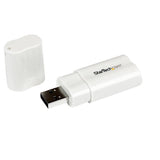 USB to Stereo Audio Adapter Converter for connecting headsets and microphones effortlessly to computers, ensuring clear sound quality.