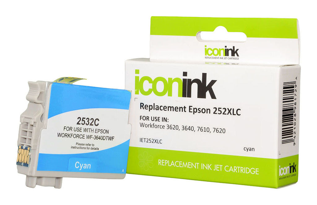 Icon Compatible Epson 252XL C13T253292 Cyan Ink Cartridge