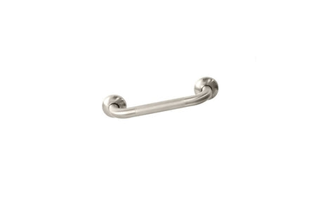 300mm knurled grab rail in brushed stainless steel for enhanced safety and support in bathrooms and stairways.