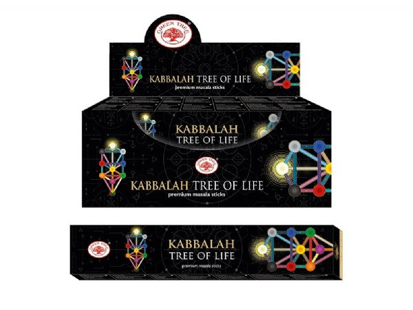 Aromatic Green Tree Kabbalah Tree of Life incense sticks for meditation and relaxation, featuring a rich, earthy fragrance.