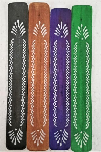 Antique Colored Incense Holders set of 4, 25.40cm, handcrafted, durable, perfect for meditation and decor.