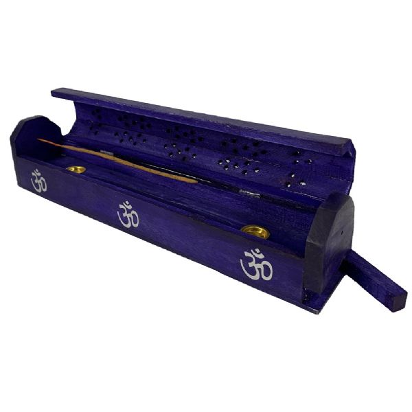 Incense Holder - Purple OM Box 12 inch