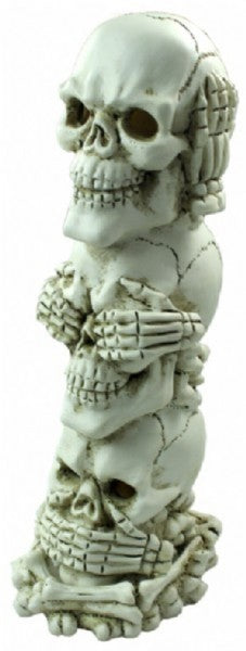 Gothic 26cm skull tower incense holder, intricately designed for ambiance and relaxation in any space.