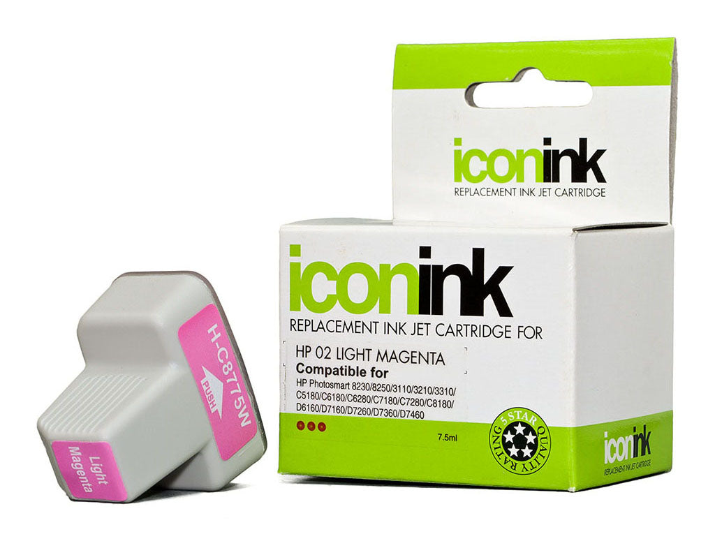 Icon Compatible HP 02 Light Magenta Ink Cartridge (C8775WA)