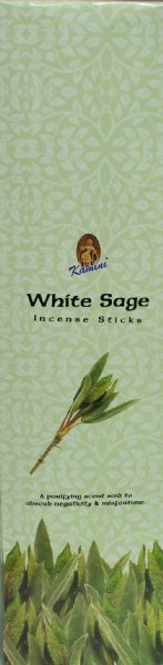 Kamini Garden White Sage incense sticks, 60 total, for purification and tranquility in home or workspace.