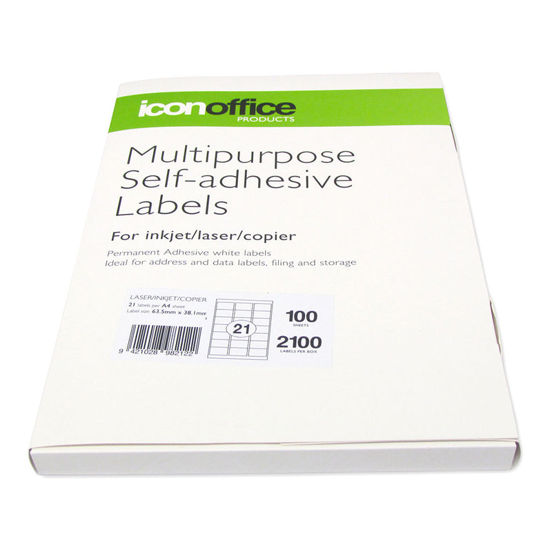 Icon A4 Adhesive Label 21 labels per page (63.5 x 38.1 mm)