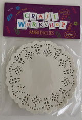 Circle paper doilies (60 pcs), 10cm diameter, intricately patterned, ideal for adding elegance to crafts and events.