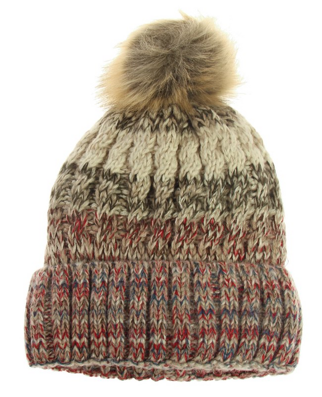 Cerise beanie hat with matching lining, made from 100% acrylic for warmth and style in winter. Perfect for any outdoor adventure.