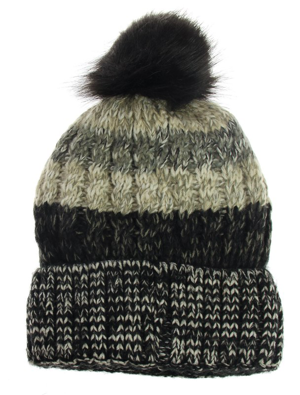 Vibrant mixed colour beanie hat with matching lining, crafted from 100% acrylic for warmth and style this winter.